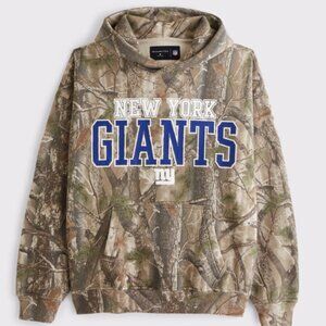 NFL by Abercrombie New York Giants Graphic Popover Hoodie - Camo - Men's Size L